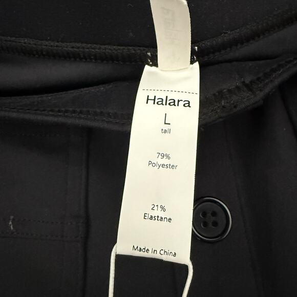 Halara Pants Women Large Halo Tek Air Wide Leg Black Pockets Pull On Career NEW - Picture 8 of 10